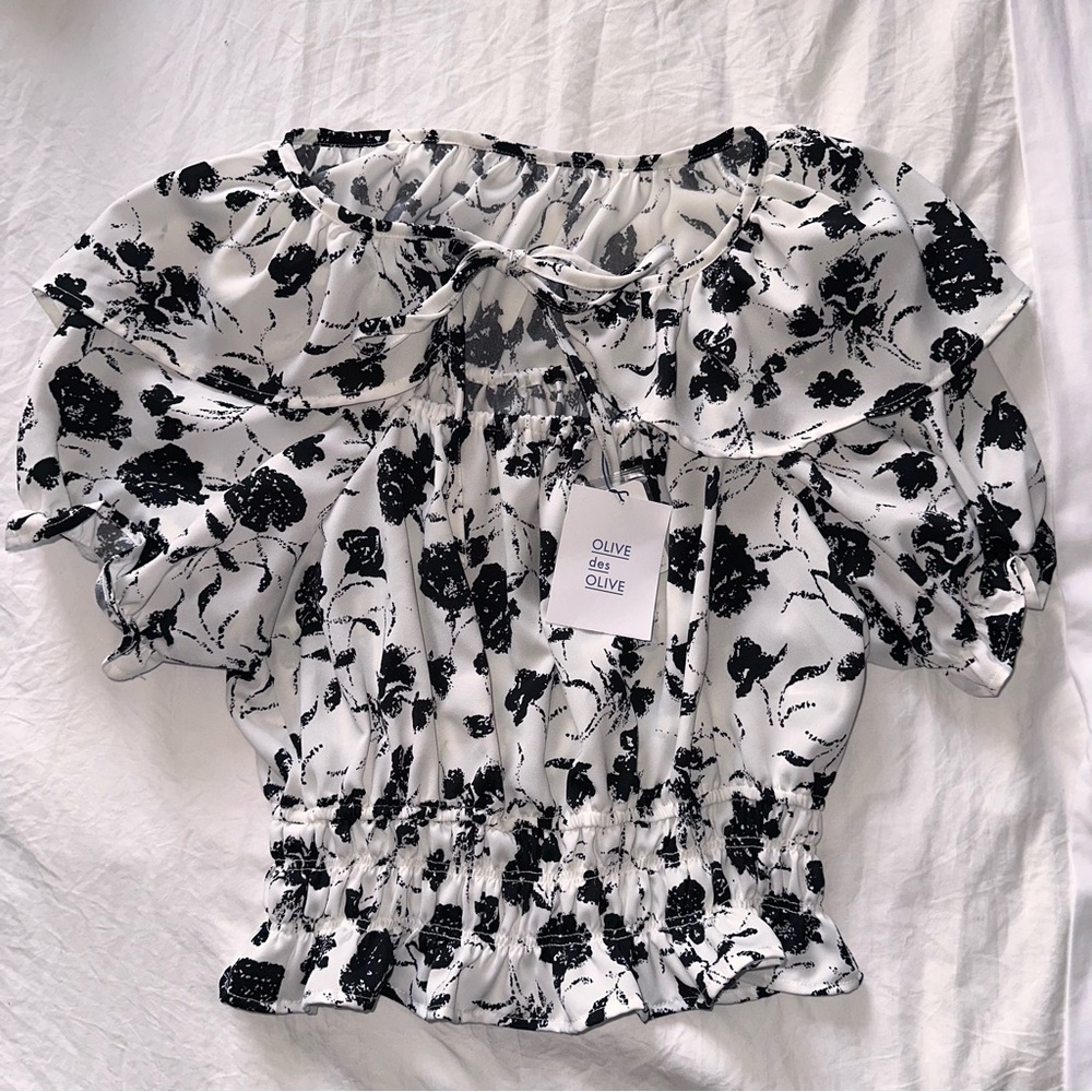 Flower Pattern Blouse Bought in Japan